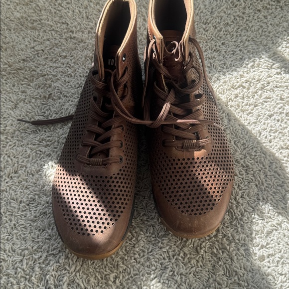 NOBULL Men's Perforated Brown High-Top Sneakers - Picture 2 of 6